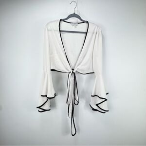 Fashion Nova Visions of Love Top Size L Boho Festival 70s Bell Sleeve